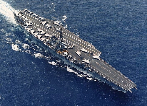 USS Forrestal CV-59 at sea 1987