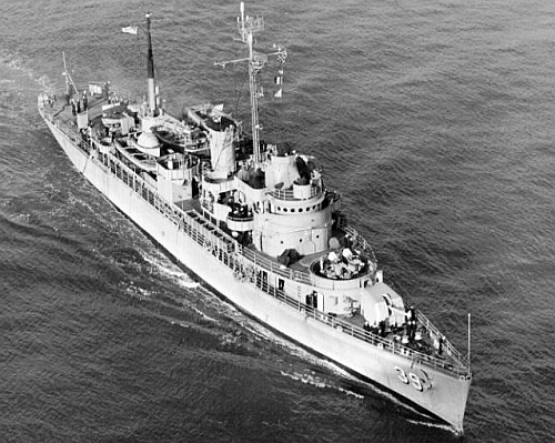 USS Gardiners Bay AVP-39 in San Francisco, 1957