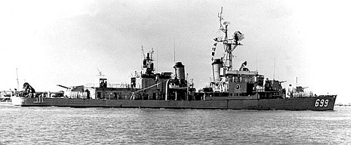 USS Waldron DD-699 Photographed during the 1960s