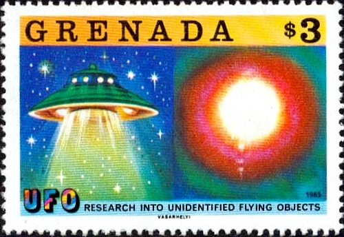 One of a series of UFO Stamps issued by Grenada