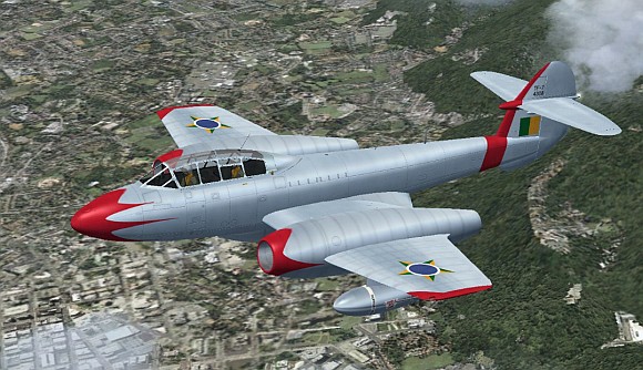 Illustration of Gloster Meteor In Brazilian Air Force Livery