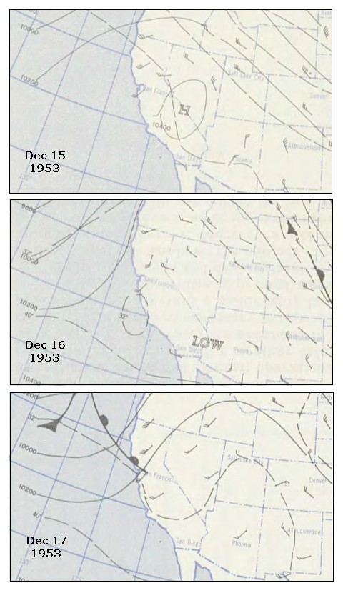 Heights (ft), temperatures (ºF) and winds at 700mbar pressure surface