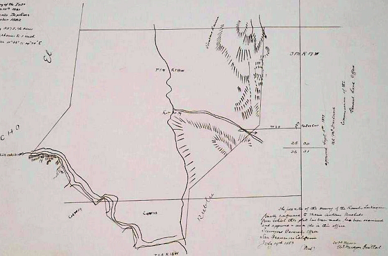 Newly-surveyed 1882 plan of west side of 
