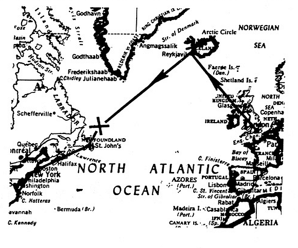 Gander Newfoundland UFO Sighting Location