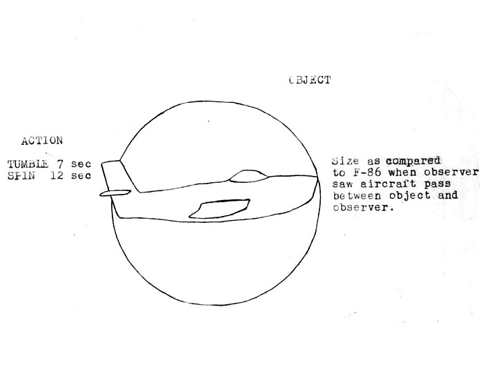 Kimpo Korea UFO Sketch No2 by Flt Sgt K. D. Smith, RAAF