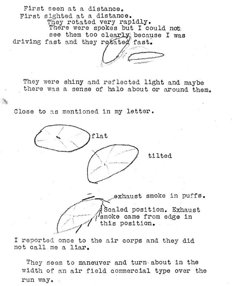 Burton Trask - UFO Sighting - March 2md, 1947, Maine