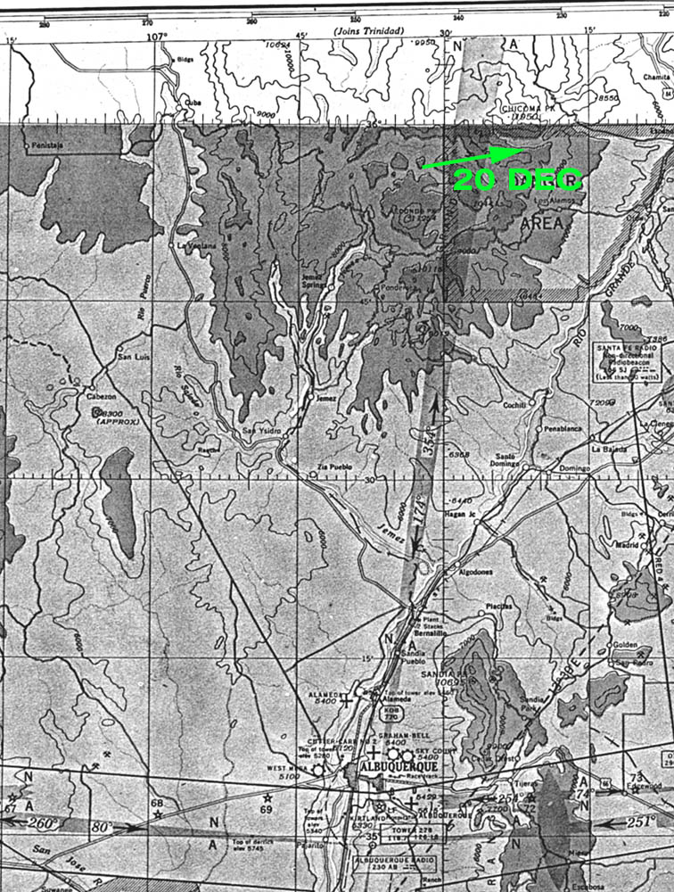 Lapaz Green Fireball Map, 20 Dec, 1948