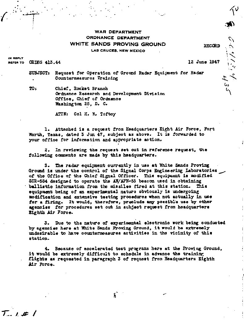 Turner Letter - 12 June, 1947 - Page One