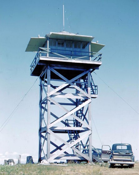 Round Top, Oregon, Fire Lookout Tower Ca. 1950