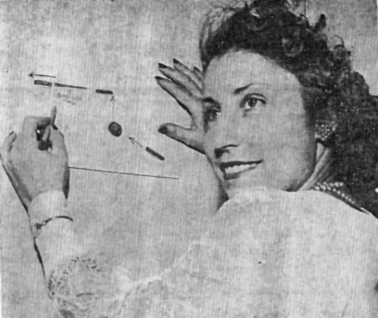 Mrs Robert Benavides Sketches Tioga, Grayson County, Texas Fliying Disk, 1950